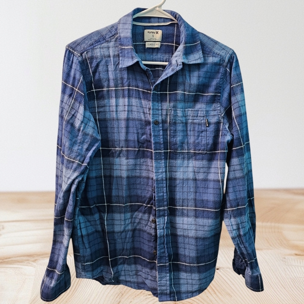 Hurley Blue Plaid Men's Shirt